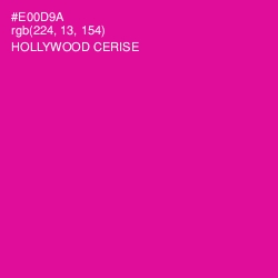 #E00D9A - Hollywood Cerise Color Image