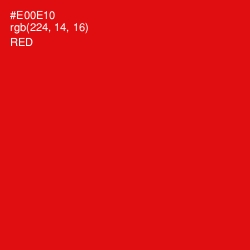 #E00E10 - Red Color Image