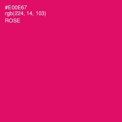 #E00E67 - Rose Color Image