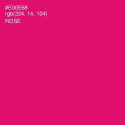 #E00E68 - Rose Color Image