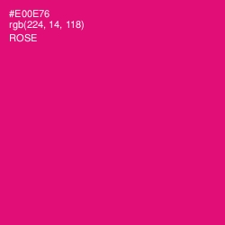 #E00E76 - Rose Color Image