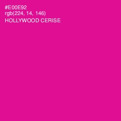 #E00E92 - Hollywood Cerise Color Image