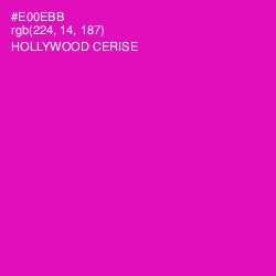 #E00EBB - Hollywood Cerise Color Image