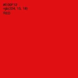 #E00F12 - Red Color Image