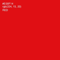 #E00F14 - Red Color Image