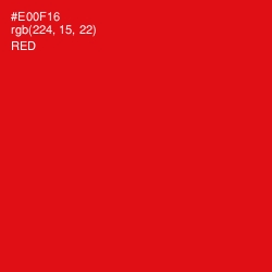 #E00F16 - Red Color Image