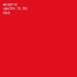 #E00F1E - Red Color Image