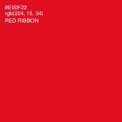 #E00F22 - Red Ribbon Color Image