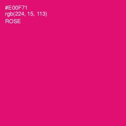 #E00F71 - Rose Color Image