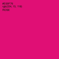 #E00F76 - Rose Color Image