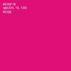 #E00F78 - Rose Color Image