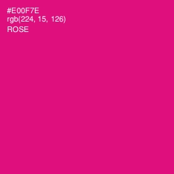 #E00F7E - Rose Color Image