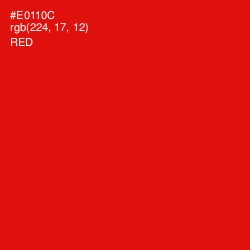 #E0110C - Red Color Image