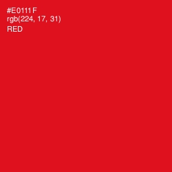 #E0111F - Red Color Image