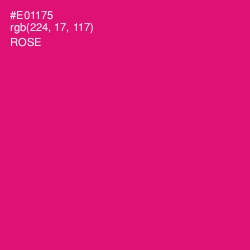 #E01175 - Rose Color Image