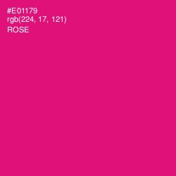#E01179 - Rose Color Image
