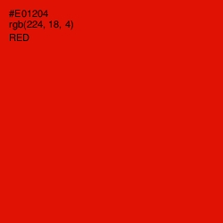 #E01204 - Red Color Image