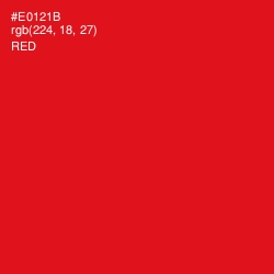 #E0121B - Red Color Image