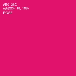 #E0126C - Rose Color Image