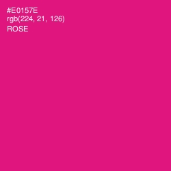 #E0157E - Rose Color Image