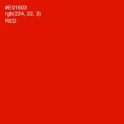 #E01603 - Red Color Image