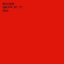 #E0160B - Red Color Image