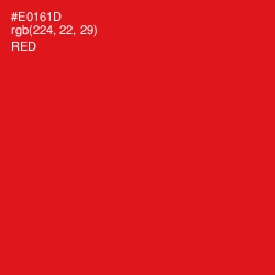 #E0161D - Red Color Image