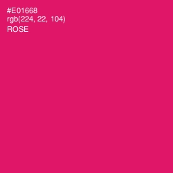 #E01668 - Rose Color Image