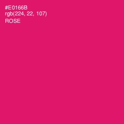 #E0166B - Rose Color Image