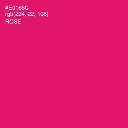 #E0166C - Rose Color Image