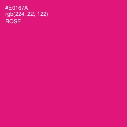 #E0167A - Rose Color Image