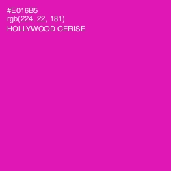 #E016B5 - Hollywood Cerise Color Image