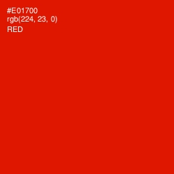 #E01700 - Red Color Image