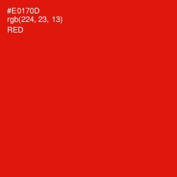 #E0170D - Red Color Image