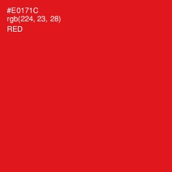 #E0171C - Red Color Image