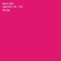 #E0176E - Rose Color Image