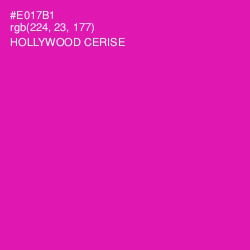 #E017B1 - Hollywood Cerise Color Image