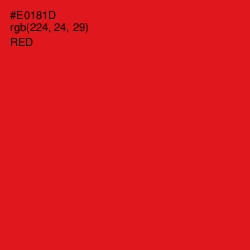 #E0181D - Red Color Image