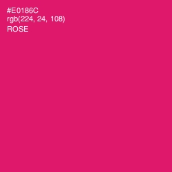 #E0186C - Rose Color Image