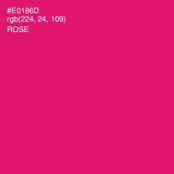 #E0186D - Rose Color Image