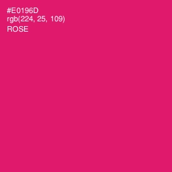 #E0196D - Rose Color Image