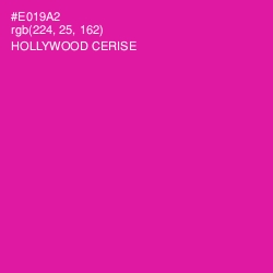 #E019A2 - Hollywood Cerise Color Image
