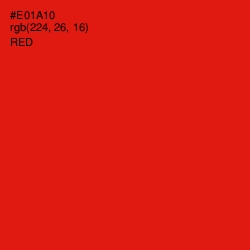 #E01A10 - Red Color Image