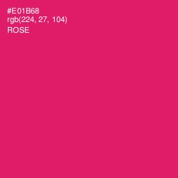 #E01B68 - Rose Color Image