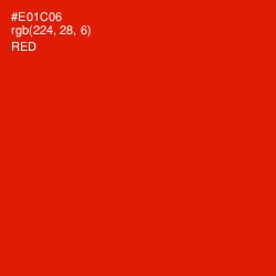 #E01C06 - Red Color Image