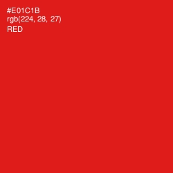 #E01C1B - Red Color Image