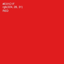 #E01C1F - Red Color Image