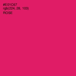 #E01C67 - Rose Color Image