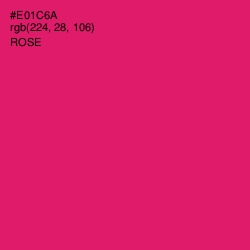 #E01C6A - Rose Color Image