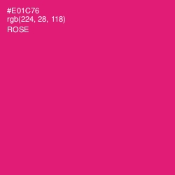 #E01C76 - Rose Color Image